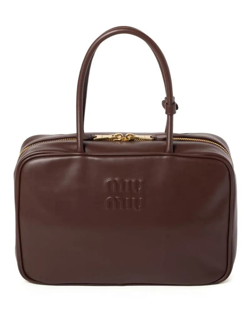 Miu Miu Beau Tasche mit Logo-Prägung - Braun Braun