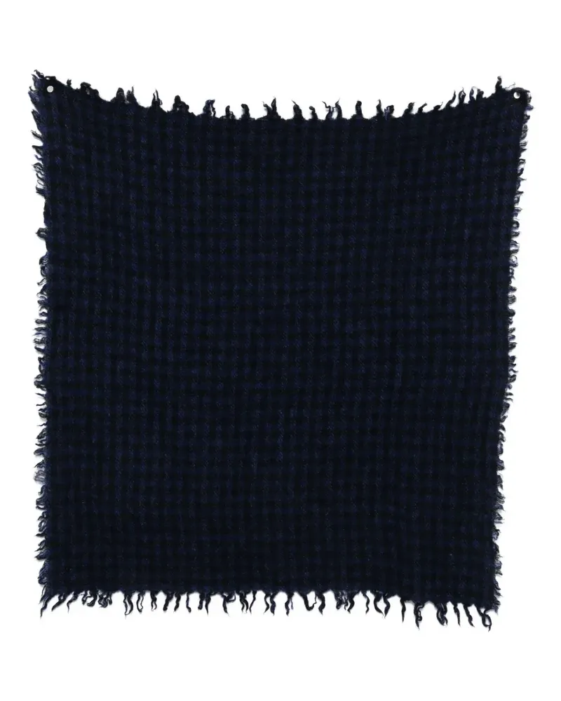 Faliero Sarti checked frayed scarf - Schwarz Schwarz