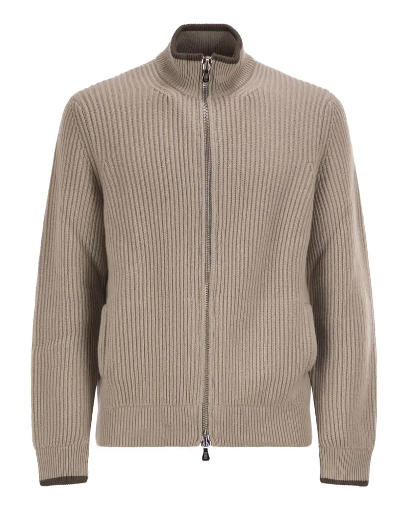 Fedeli rib-knit cashmere sweater - Nude Nude