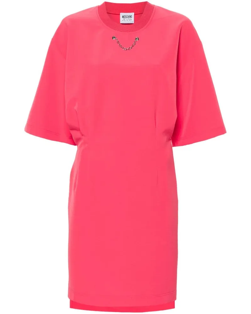 Moschino Midikleid mit Kettendetail - Rosa Rosa