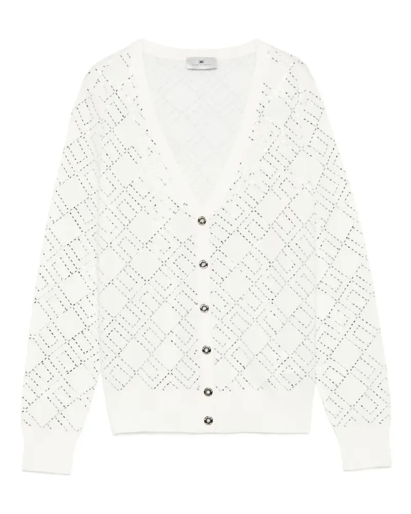 Elisabetta Franchi Geometrisch gemusterter Cardigan - Nude Nude