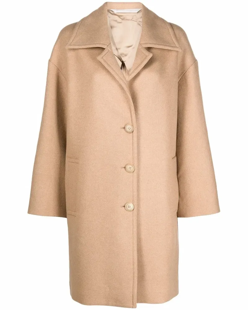 Palm Angels Mantel im Oversized-Look - Nude Nude