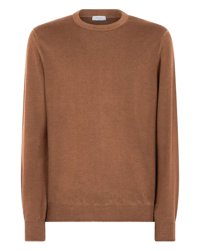 Boglioli Pullover mit rundem Ausschnitt - Braun Braun