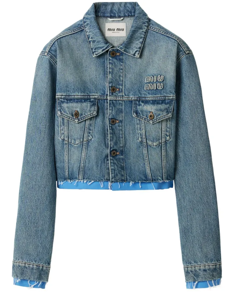 Miu Miu Klassische Jeansjacke - Blau Blau