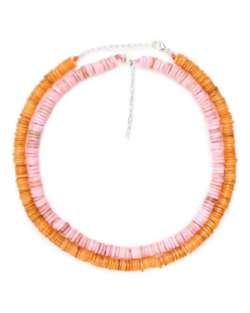 Baobab Collection Halskette mit Perlen - Orange Orange
