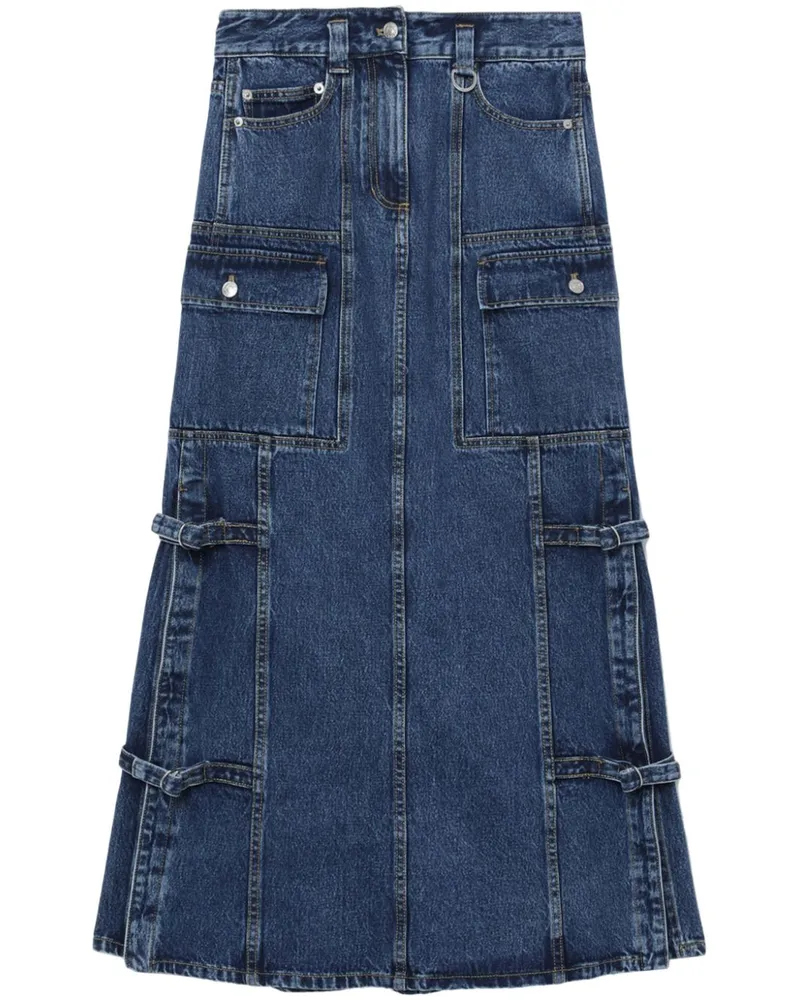 3.1 phillip lim Cargo-Midirock aus Denim - Blau Blau