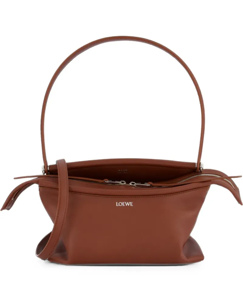 Loewe small Whisker leather tote bag - Braun Braun