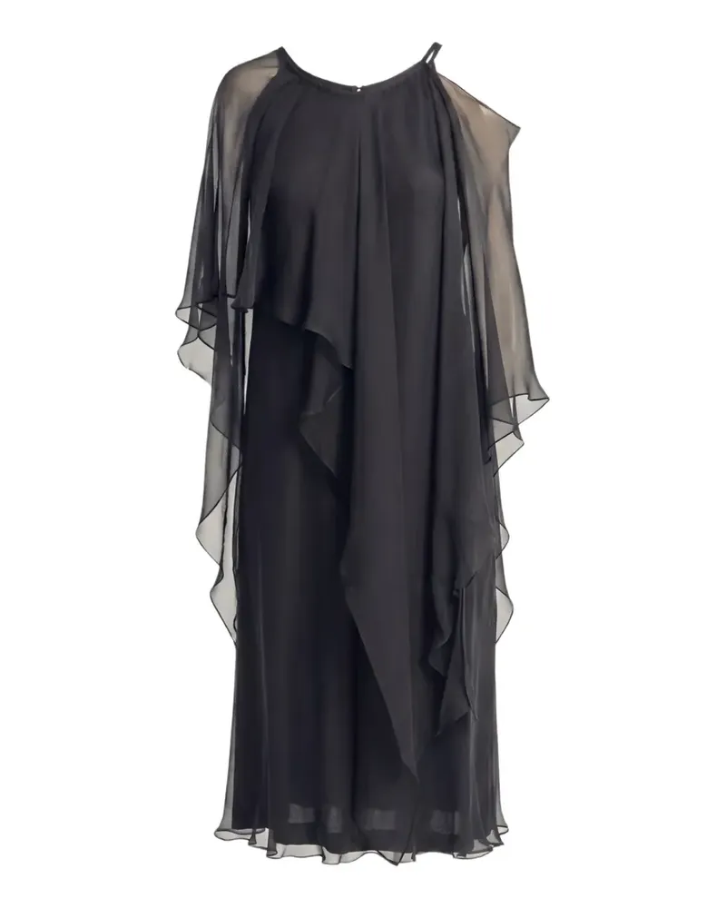 Irina Schrotter Alegra ruffled silk midi dress - Schwarz Schwarz