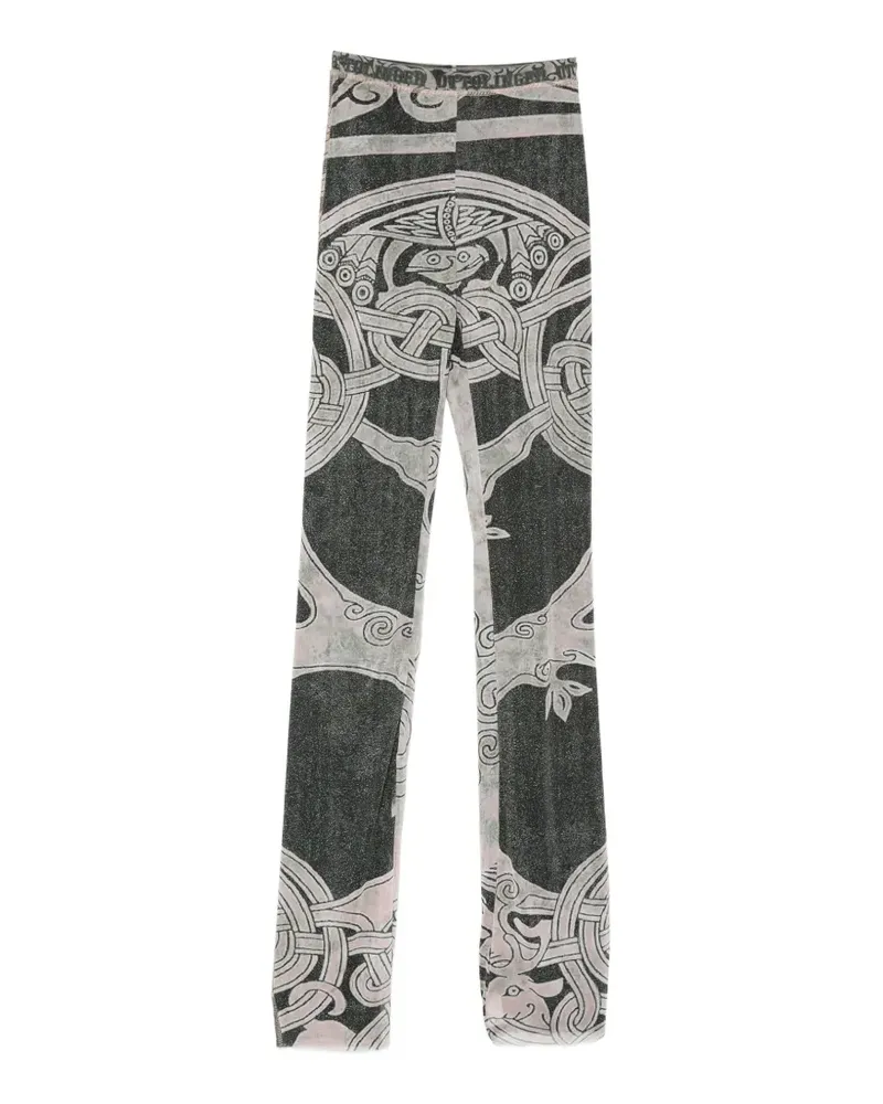 OTTOLINGER Hose mit Tree of Life-Print - Schwarz Schwarz