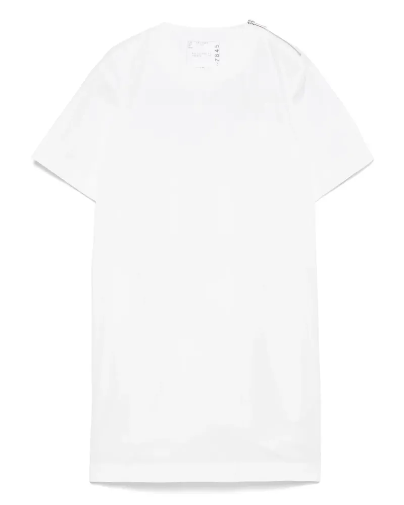 Sacai Popeline-Minikleid - Weiß Weiß