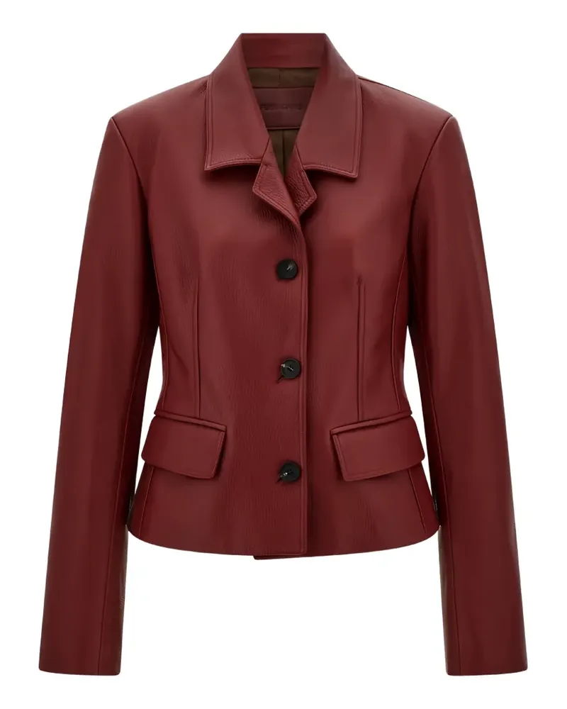 Ferragamo Jacke aus Hirschleder - Rot Rot