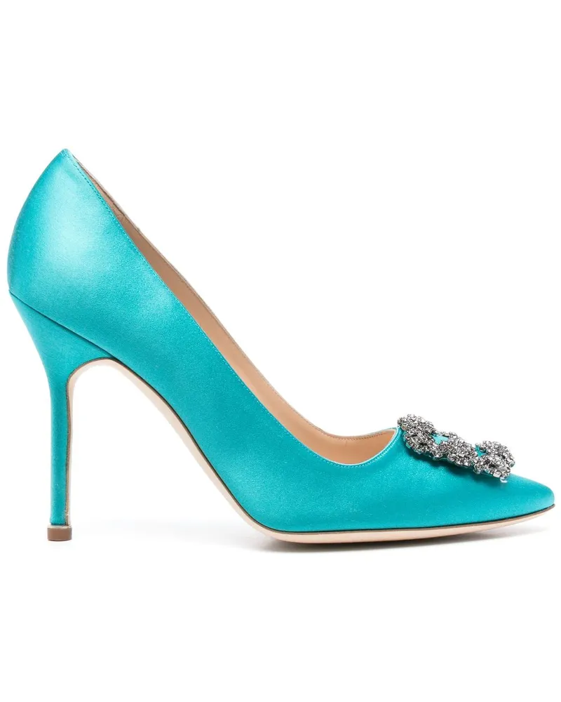 Manolo Blahnik Hangisi Pumps 105mm - Blau Blau