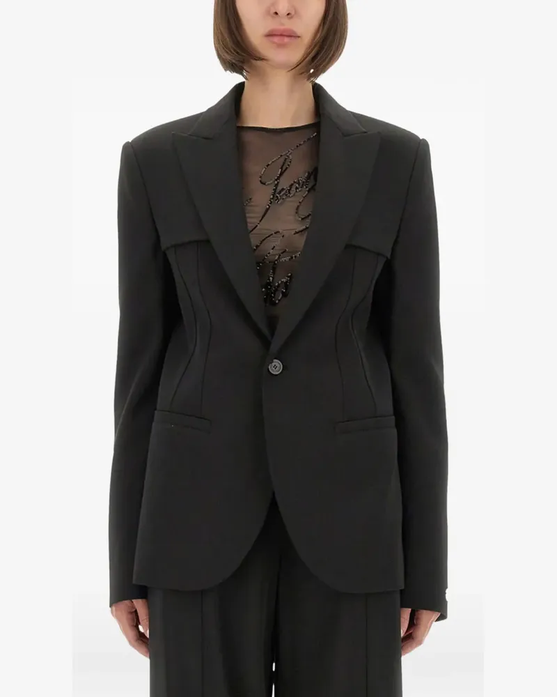 Jean Paul Gaultier peak-lapel blazer - Schwarz Schwarz