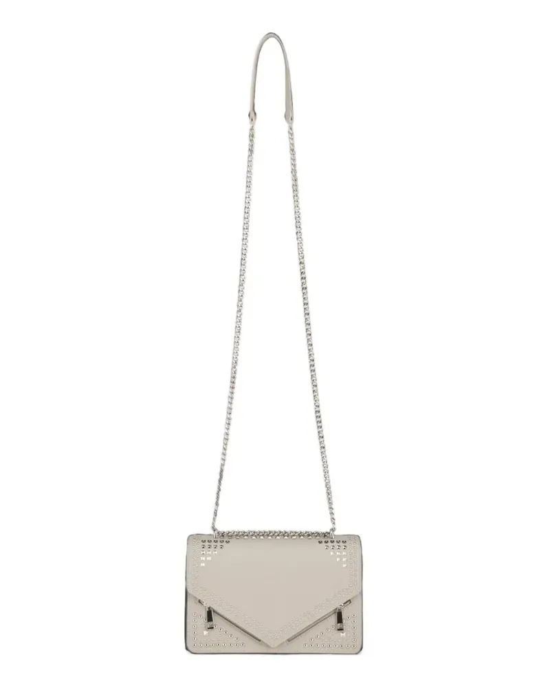 Kat Maconie Evelyn stud-embellished leather shoulder bag - Grau Grau