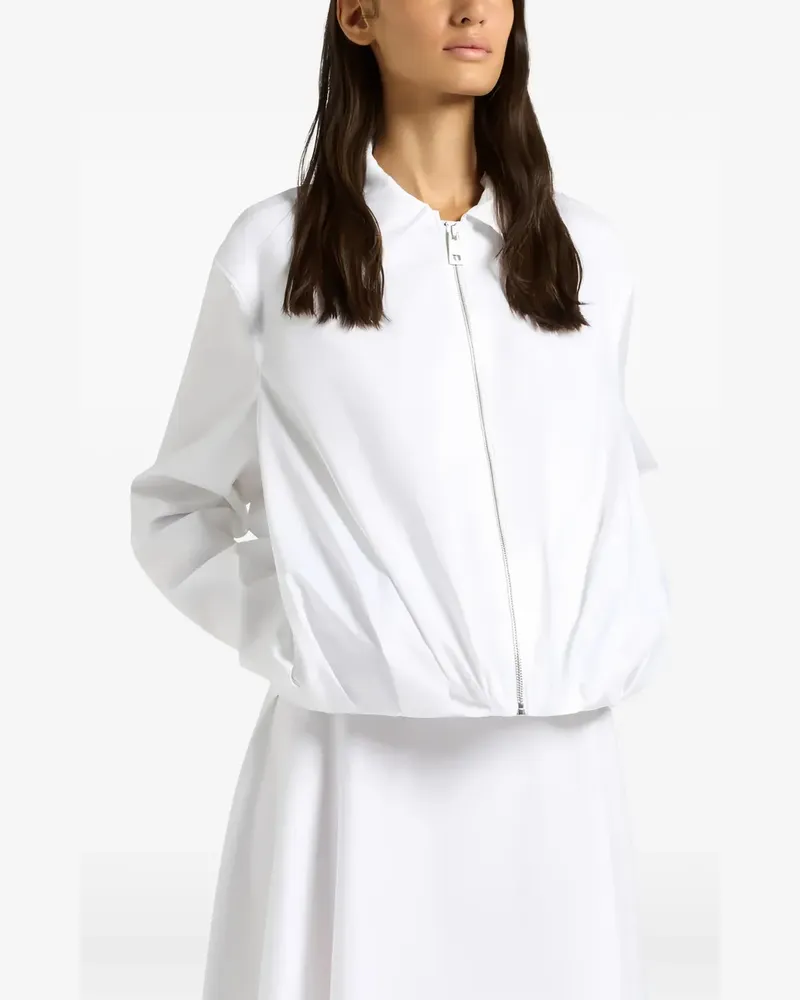 Liviana Conti pleated zip-up jacket - Weiß Weiß