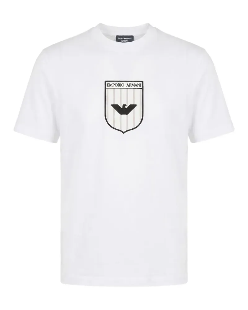 Emporio Armani logo-patch T-shirt - Weiß Weiß