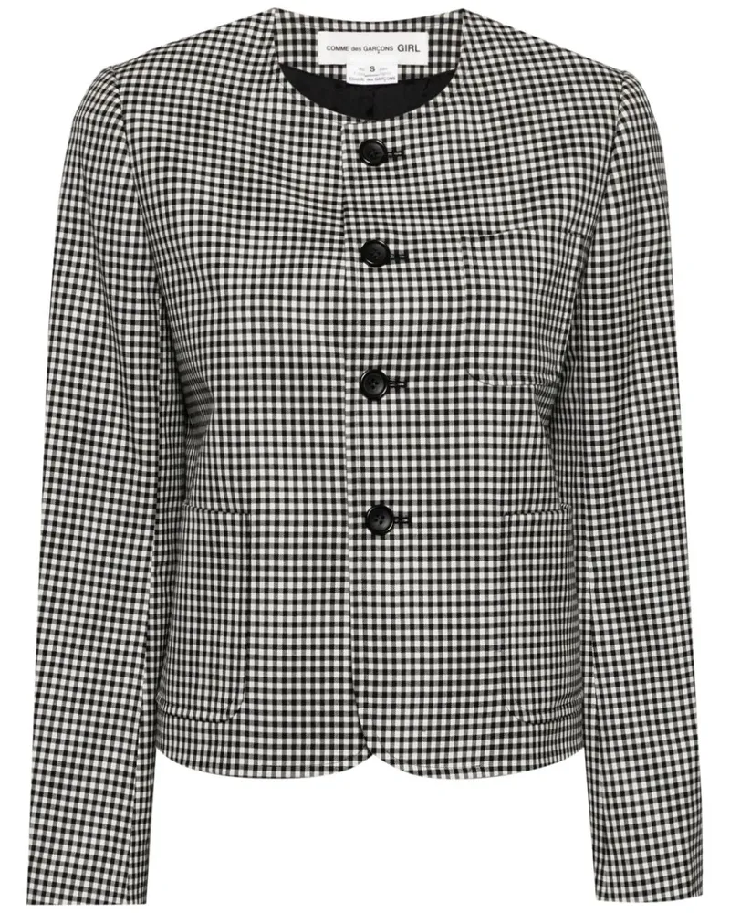 Comme des Garçons Karierte Jacke - Schwarz Schwarz
