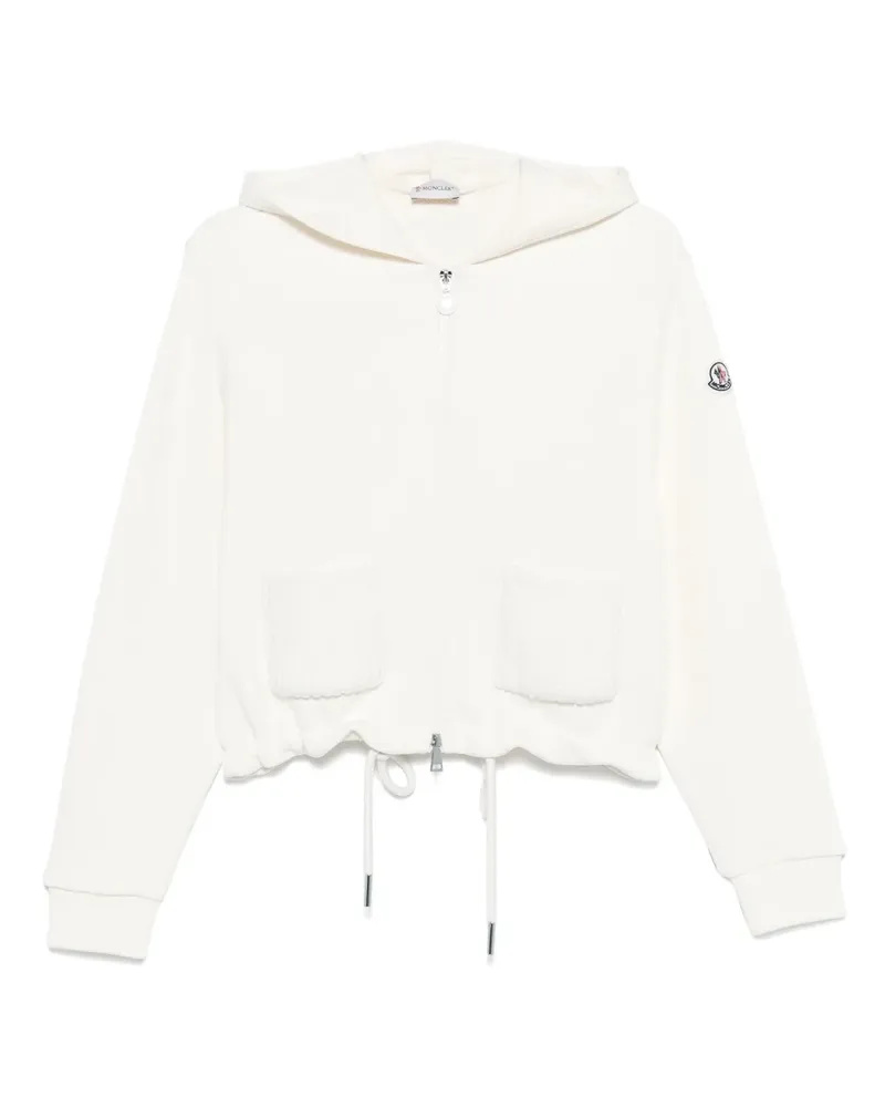Moncler Hoodie mit gestrickter Tasche - Weiß Weiß