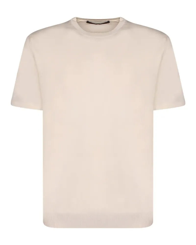 Daniele Fiesoli Fein gestricktes T-Shirt - Weiß Weiß