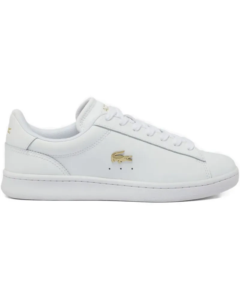Lacoste Sneakers mit goldfarbenem Logo - Weiß Weiß