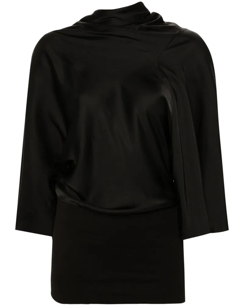 Rick Owens Cylinder Bluse aus Satin - Schwarz Schwarz