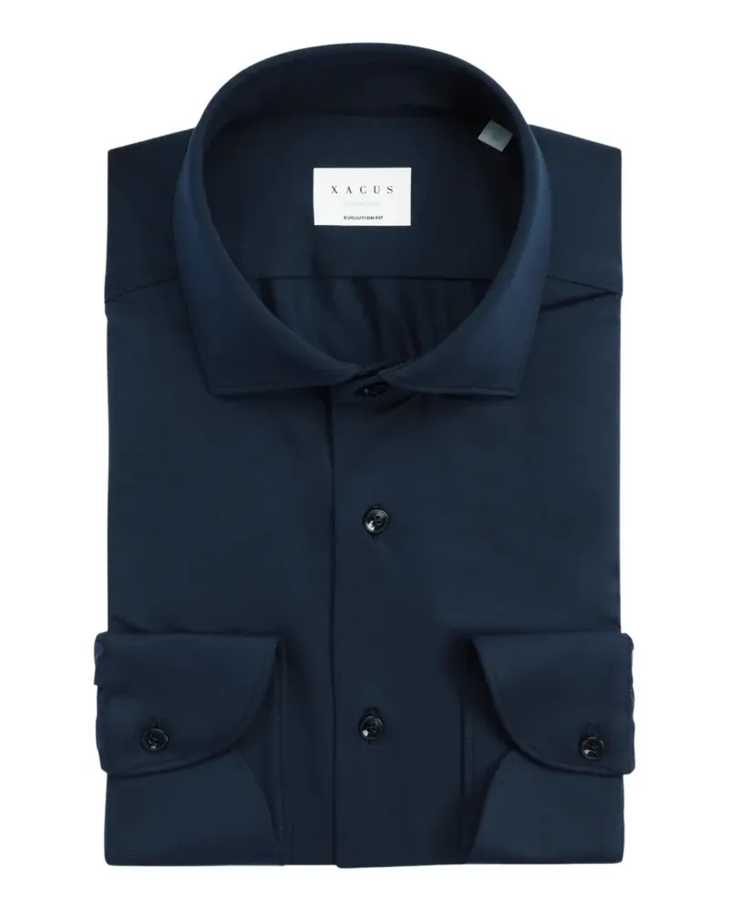 XACUS Active Hemd mit Cutaway-Kragen - Blau Blau