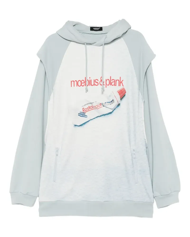 Undercover Hoodie im Layering-Look - Blau Blau