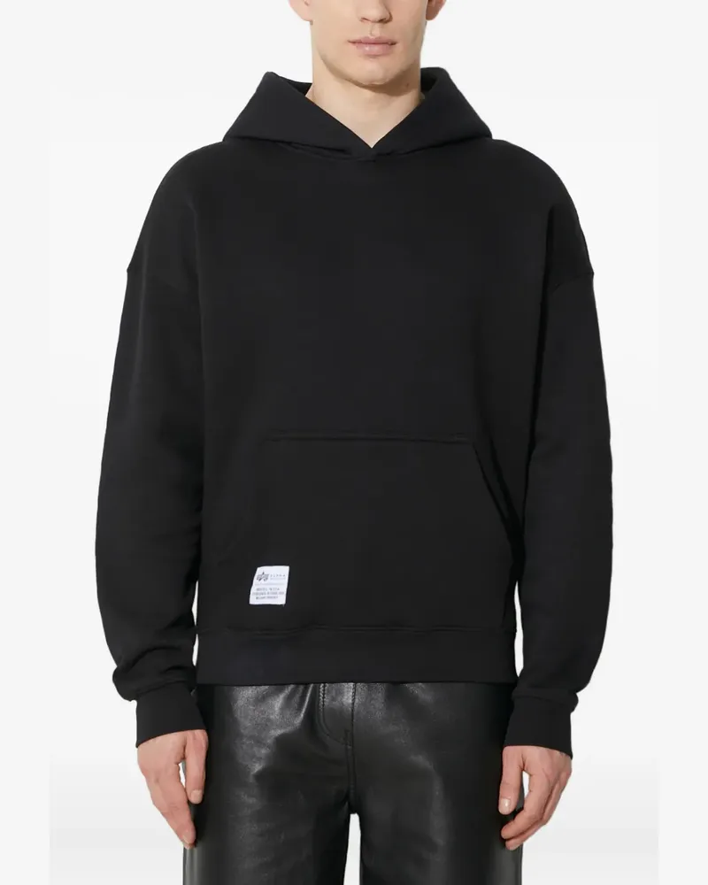 Alpha Industries Logo Backprint hoodie - Schwarz Schwarz