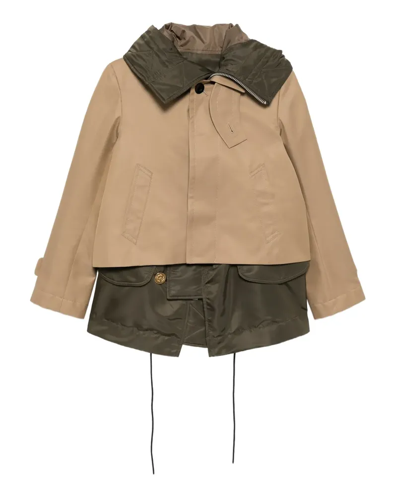 Sacai Jacke im Layering-Look - Nude Nude