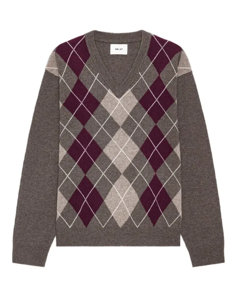NN 07 Otto Pullover mit Argyle-Muster - Grau Grau