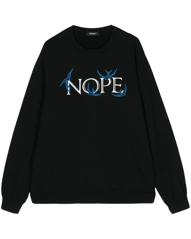 Undercover Nope Sweatshirt mit Stickerei Schwarz