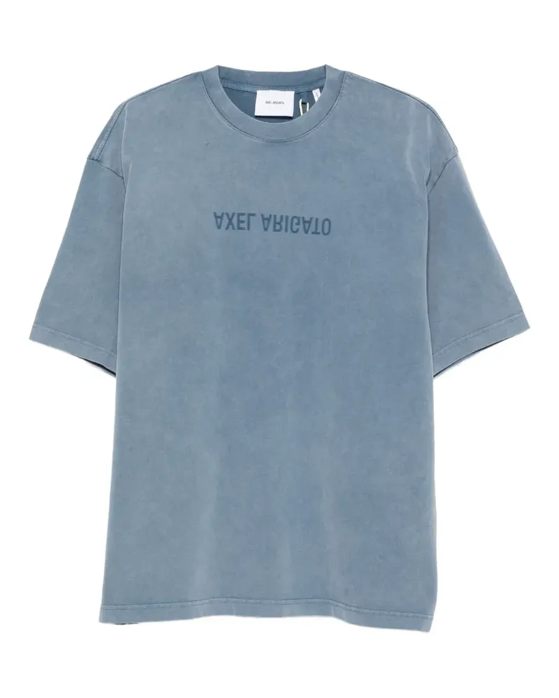 Axel Arigato Distort T-Shirt mit verzerrtem Logo-Print - Blau Blau