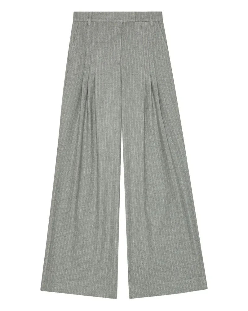REMAIN Bundfaltenhose mit Nadelstreifen - Grau Grau