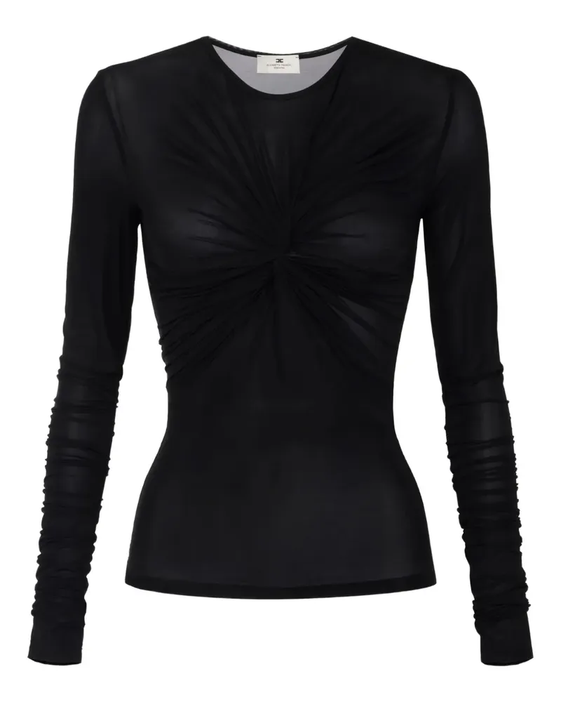 Elisabetta Franchi Oberteil mit langen Ärmeln - Schwarz Schwarz