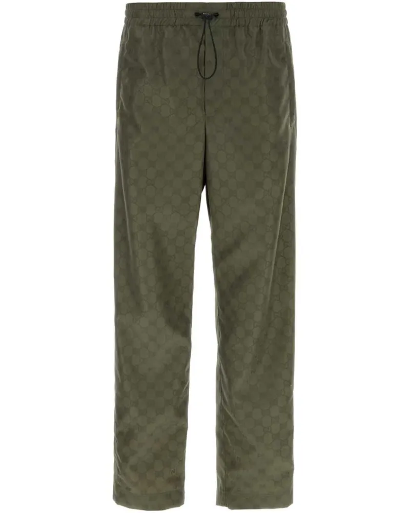 Gucci Hose mit durchgehendem Logo-Print - Grün Grün
