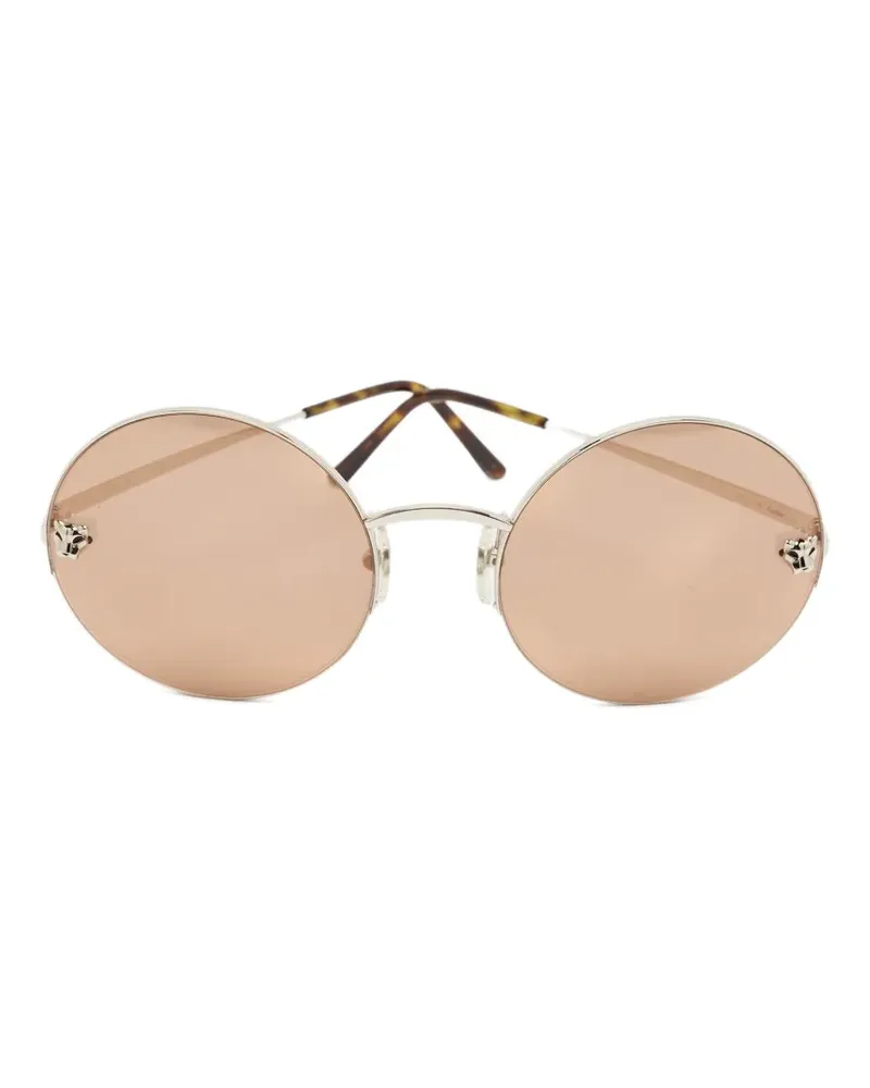 Cartier Sonnenbrille mit rundem Gestell - Grau Grau