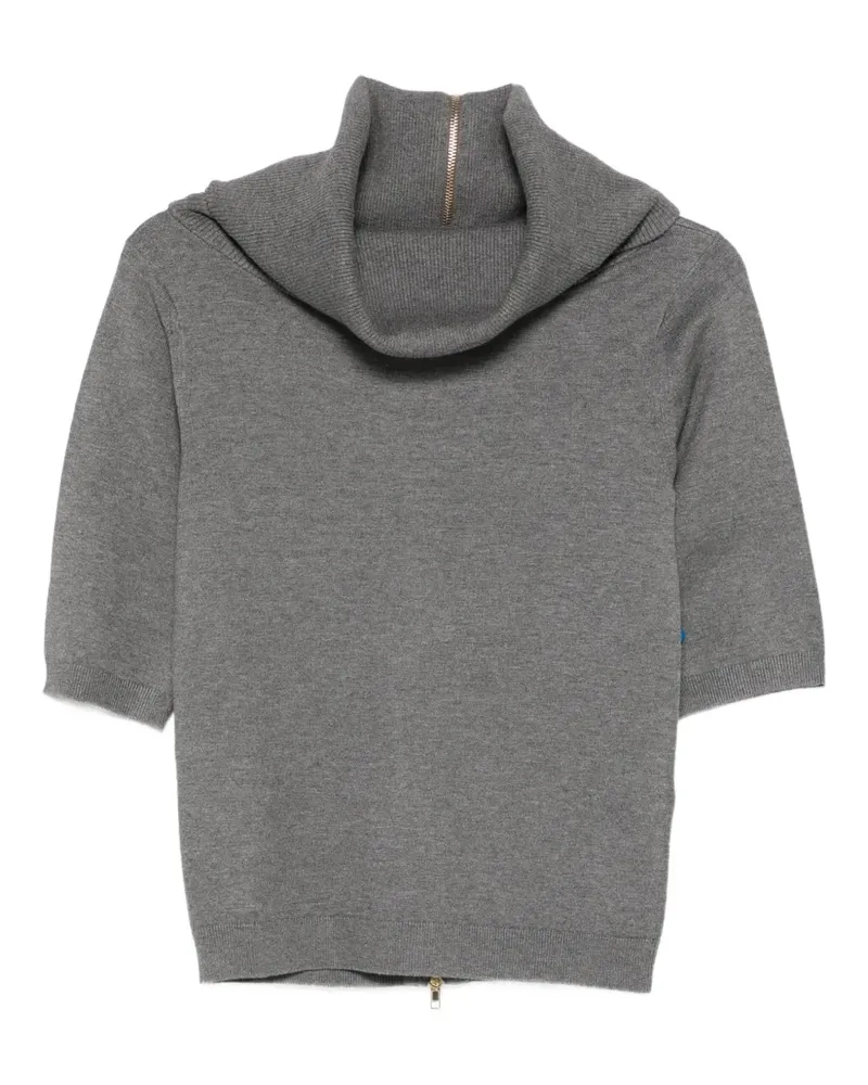 Semicouture Pullover mit Reißverschluss - Grau Grau