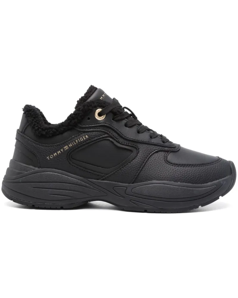 Tommy Hilfiger Sneakers mit Faux Shearling - Schwarz Schwarz