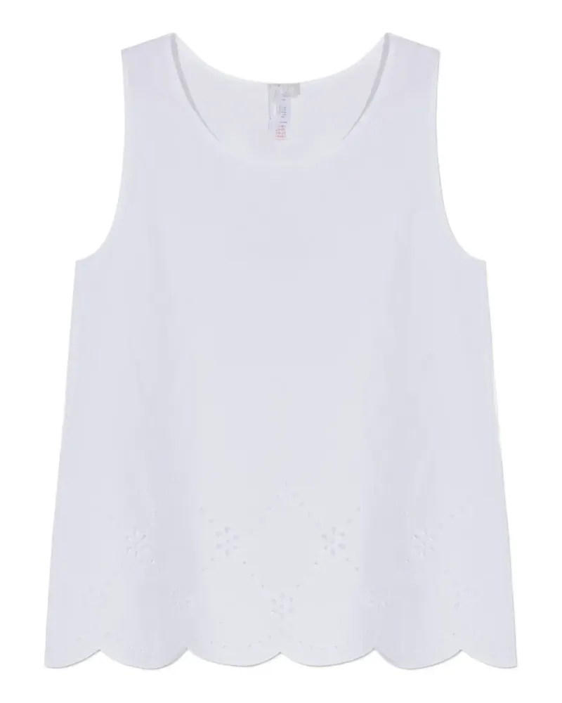 Hanro broderie-anglaise tank top - Weiß Weiß