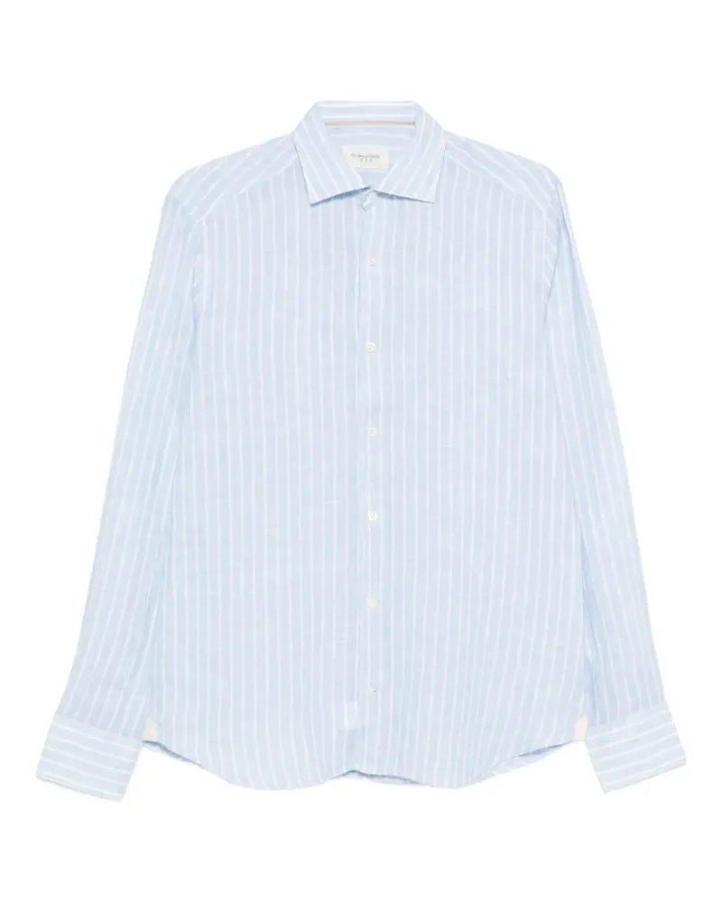 Tintoria Mattei Gestreiftes Hemd - Blau Blau