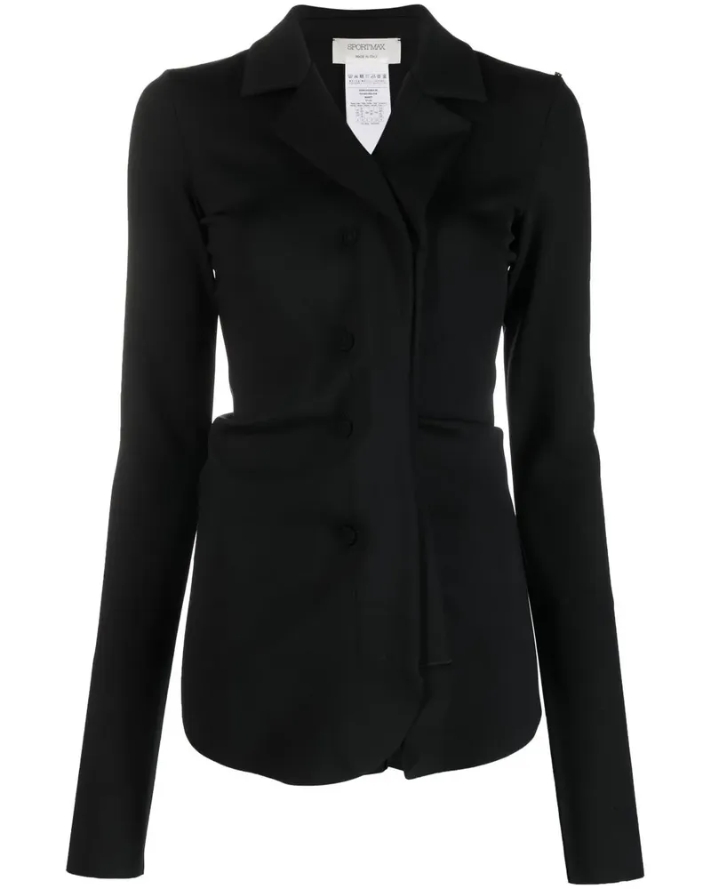 SPORTMAX Jacke mit Knopfverschluss - Schwarz Schwarz