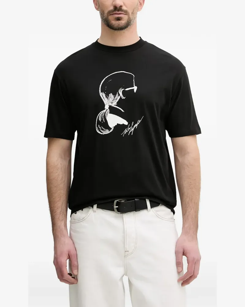 Karl Lagerfeld graphic-print T-shirt - Schwarz Schwarz