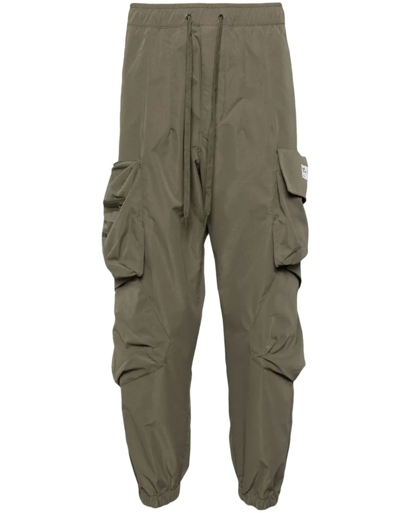 Musium Div. Cargohose mit Logo-Patch - Grün Grün