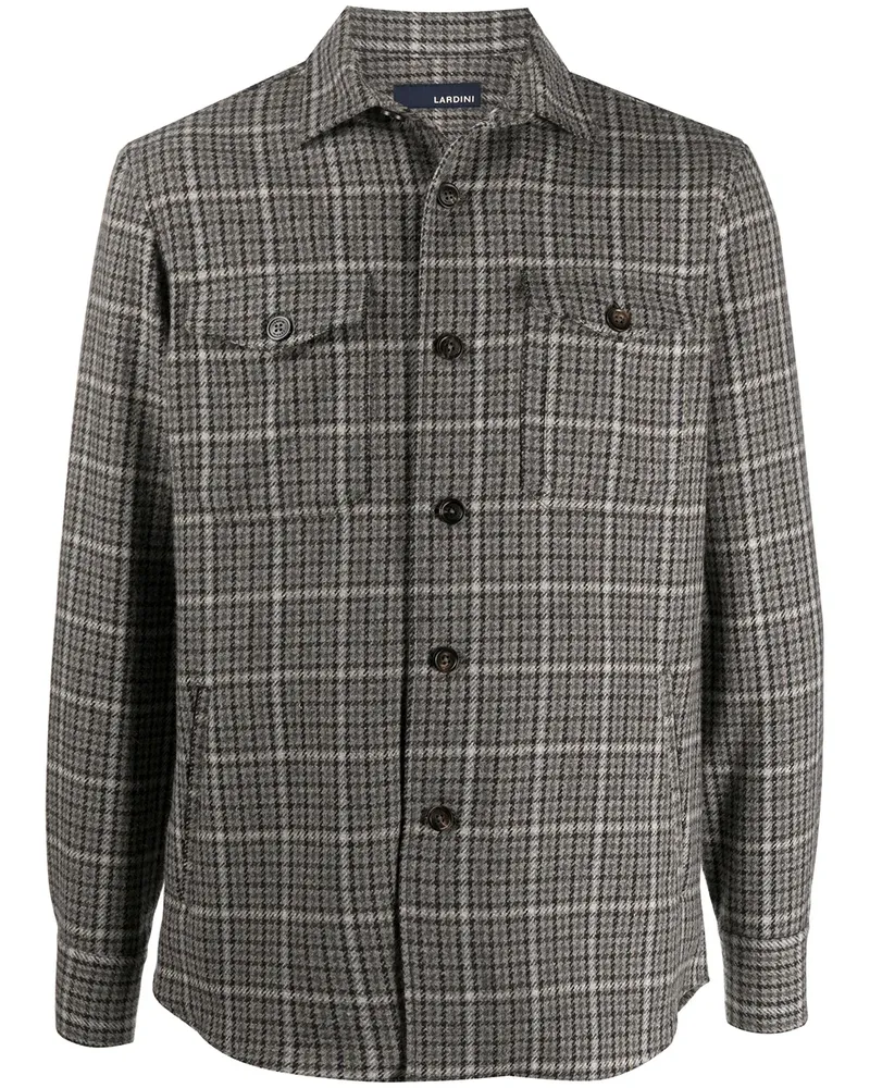 LARDINI Karierte Hemdjacke - Braun Braun