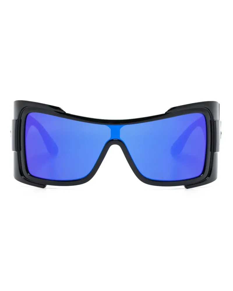 Versace Sonnenbrille mit Medusa-Schild - Schwarz Schwarz
