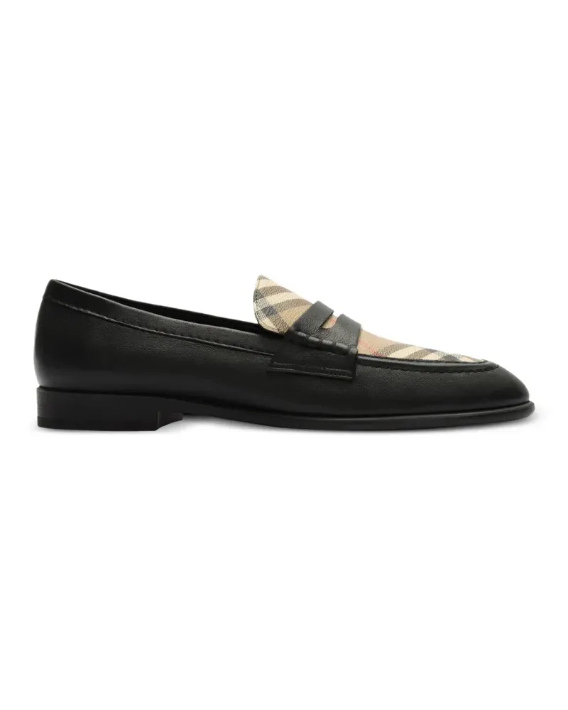 Burberry check and leather Opal loafers - Schwarz Schwarz