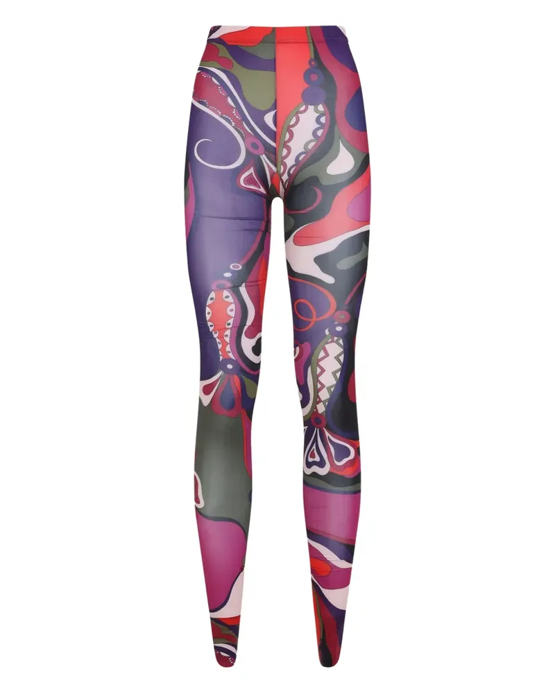 Emilio Pucci abstract-print tights - Rot Rot