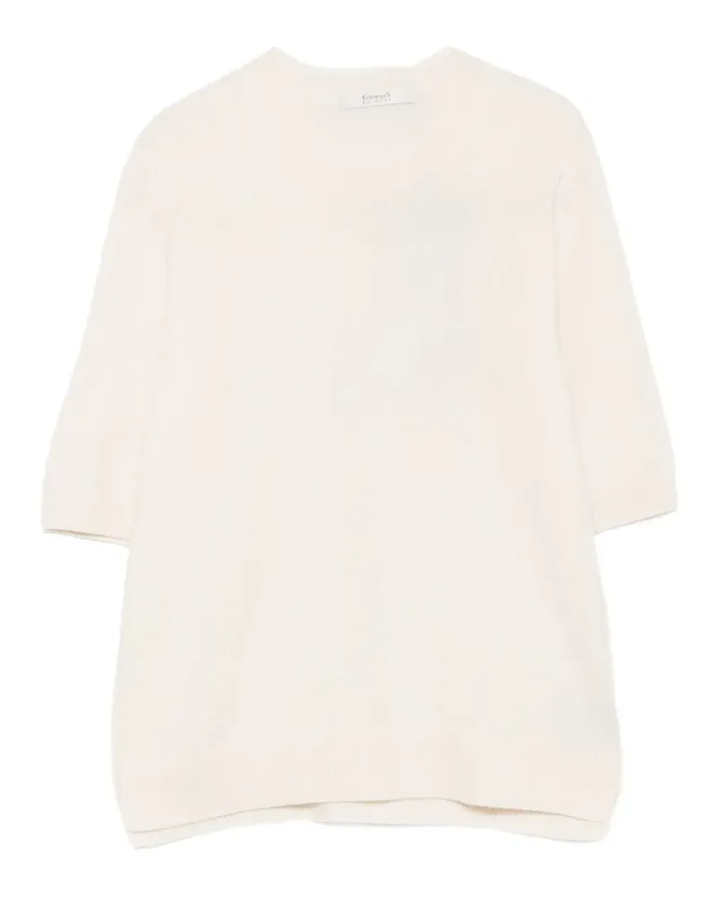 KristenseN Du Nord Kurzärmeliger Kaschmirpullover - Nude Nude