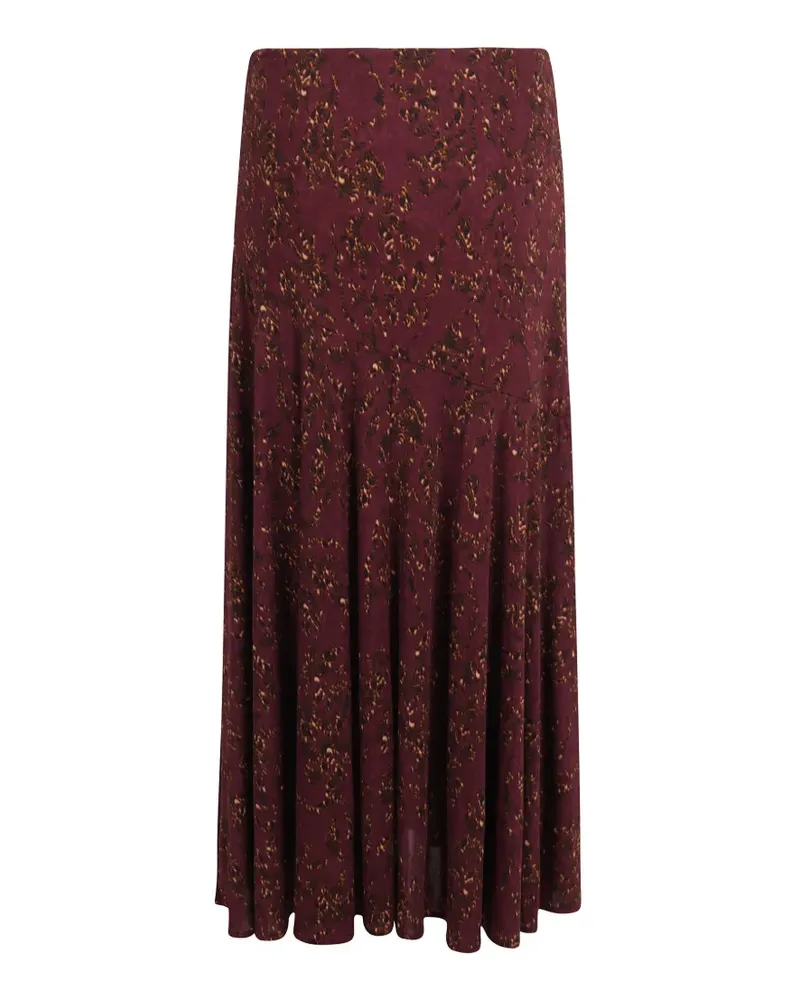 Ulla Johnson Fiona floral-print panelled midi skirt - Rot Rot