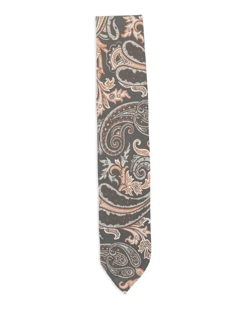 LARDINI paisley tie - Grau Grau